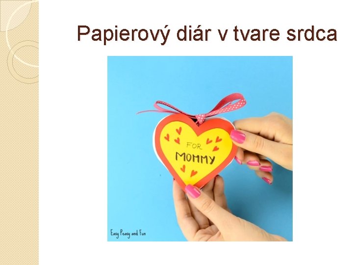 Papierový diár v tvare srdca 