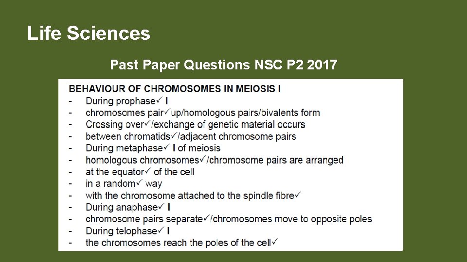 Life Sciences Past Paper Questions NSC P 2 2017 