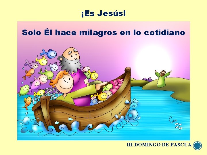 ¡Es Jesús! Solo Él hace milagros en lo cotidiano III DOMINGO DE PASCUA 