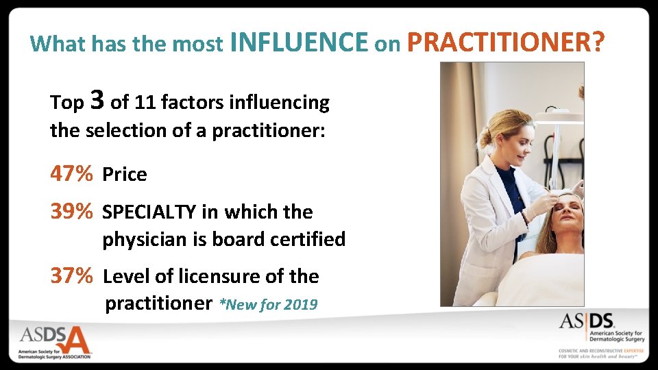 What has the most INFLUENCE on PRACTITIONER? Top 3 of 11 factors influencing the