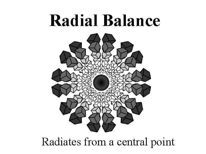 Radial Balance Radiates from a central point 