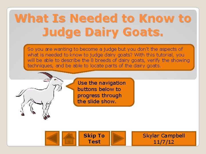 What Is Needed to Know to Judge Dairy