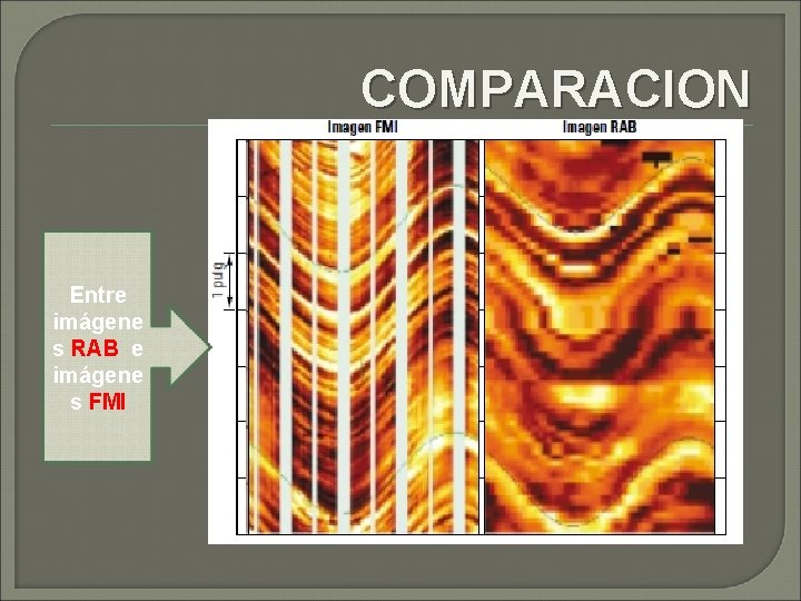 COMPARACION Entre imágene s RAB e imágene s FMI 