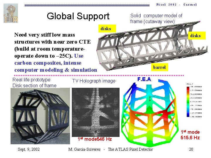 Pixel Global Support 2002 - Carmel Solid computer model of frame (cutaway view) disks