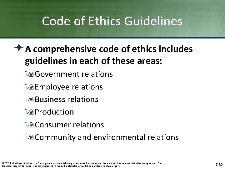Code of Ethics Guidelines ªA comprehensive code of ethics includes guidelines in each of Code of Ethics Guidelines ªA comprehensive code of ethics includes guidelines in each of
