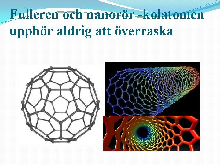 Fulleren och nanorör -kolatomen upphör aldrig att överraska 