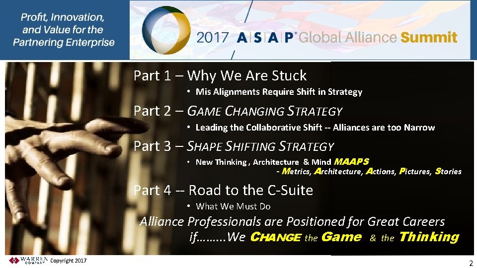 Part 1 – Why We Are Stuck • Mis Alignments Require Shift in Strategy