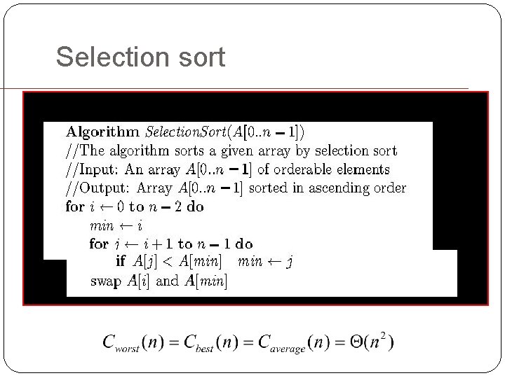 Selection sort 