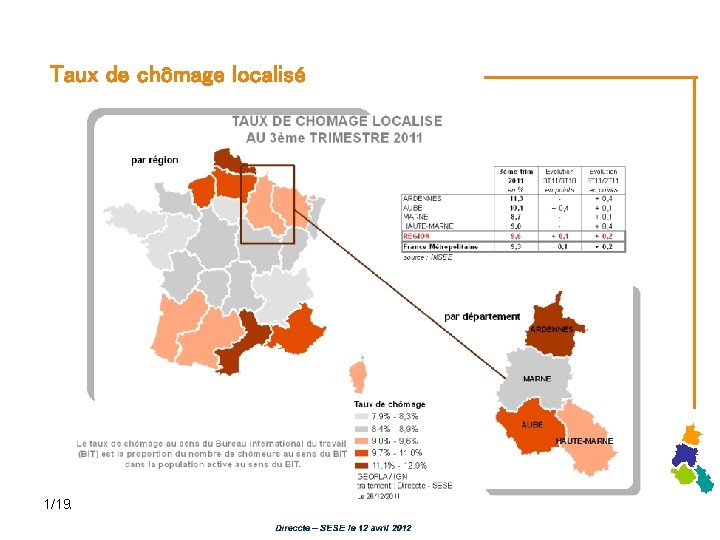 Taux de chômage localisé 1/19/2022 