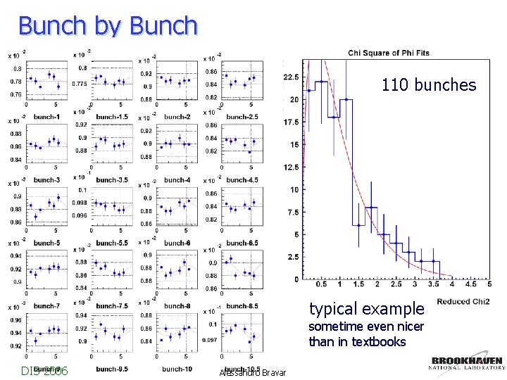 Bunch by Bunch 110 bunches typical example sometime even nicer than in textbooks DIS