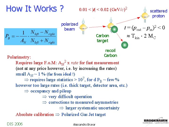 How It Works ? 0. 01 < |t| < 0. 02 (Ge. V/c)2 polarized