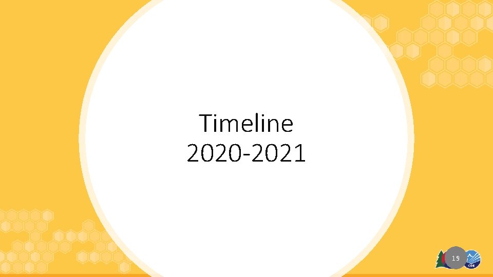 Timeline 2020 -2021 19 