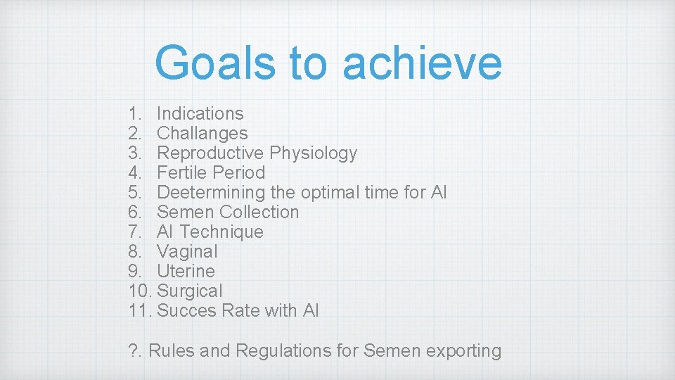 Goals to achieve 1. Indications 2. Challanges 3. Reproductive Physiology 4. Fertile Period 5.