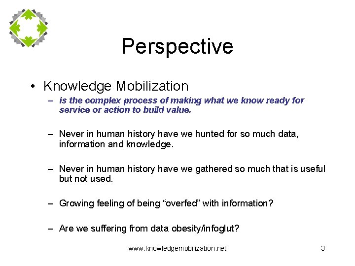 Knowledge Mobilization Example Knowledge Mobilization Maximizing your career options Inside outside