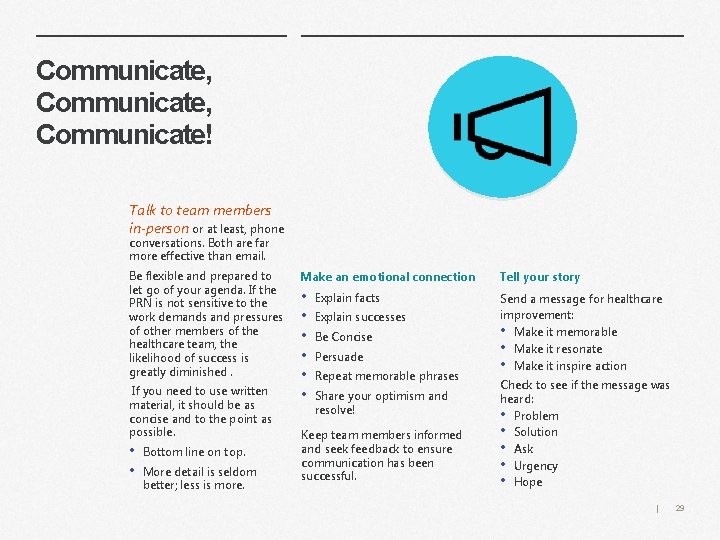 Communicate, Communicate! Talk to team members in-person or at least, phone conversations. Both are
