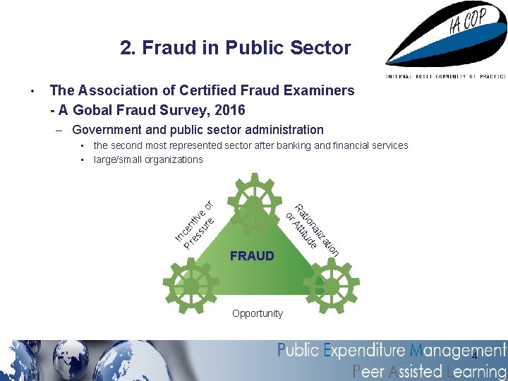 FRAU D 2. Fraud in Public Sector The Association of Certified Fraud Examiners -