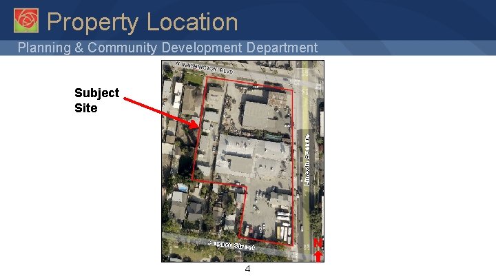 Property Location Planning & Community Development Department Lincoln Avenue Subject Site Pepper Street 4