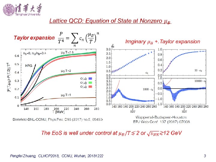 Taylor expansion Pengfei Zhuang, CLHCP 2018, CCNU, Wuhan, 20181222 3 