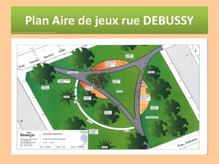 Plan Aire de jeux rue DEBUSSY 