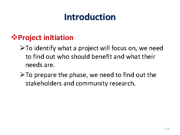Project Management Chapter 02 Project Initiation Lecturer Seng