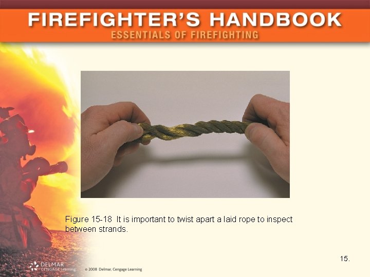 Figure 15 -18 It is important to twist apart a laid rope to inspect