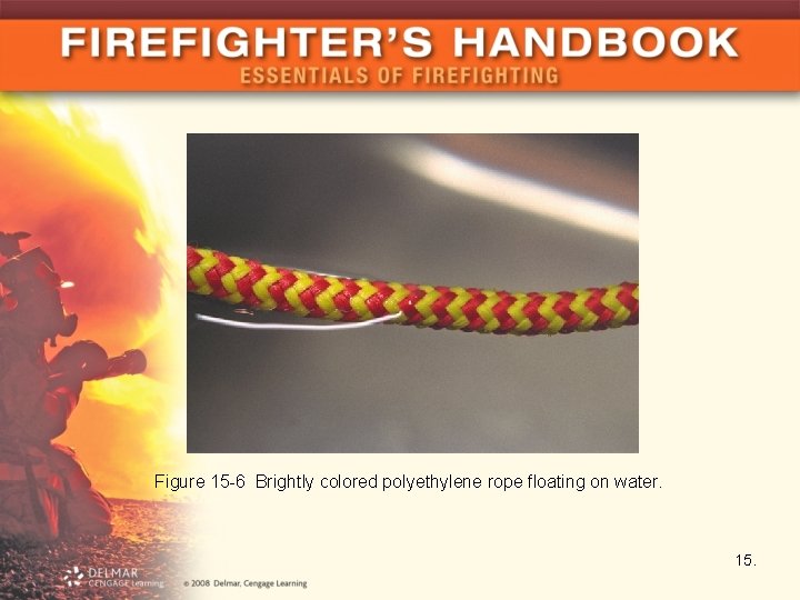 Figure 15 -6 Brightly colored polyethylene rope floating on water. 15. 