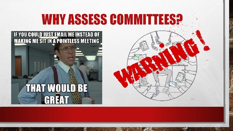 WHY ASSESS COMMITTEES? 
