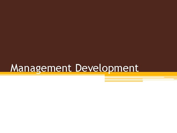 Management Development 