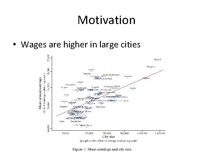 Motivation • Wages are higher in large cities 