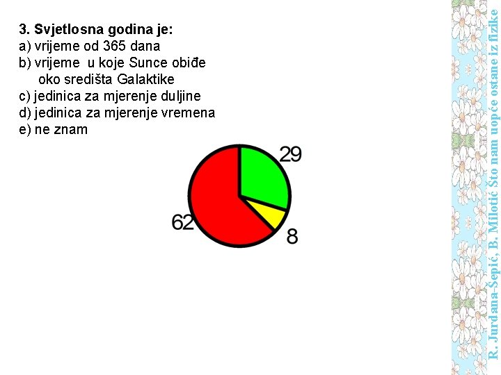 R. Jurdana-Šepić, B. Milotić Što nam uopće ostane iz fizike 3. Svjetlosna godina je: