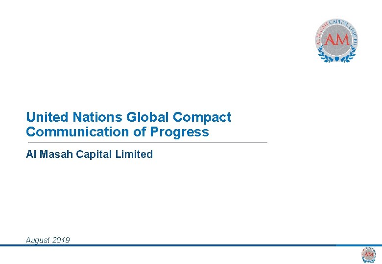 United Nations Global Compact Communication of Progress Al