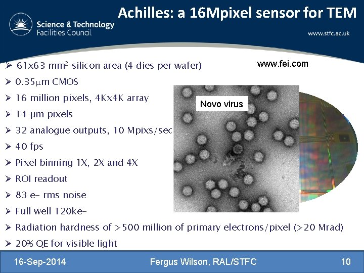 Achilles: a 16 Mpixel sensor for TEM Ø 61 x 63 mm 2 silicon