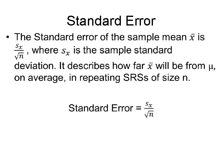 Standard Error • 
