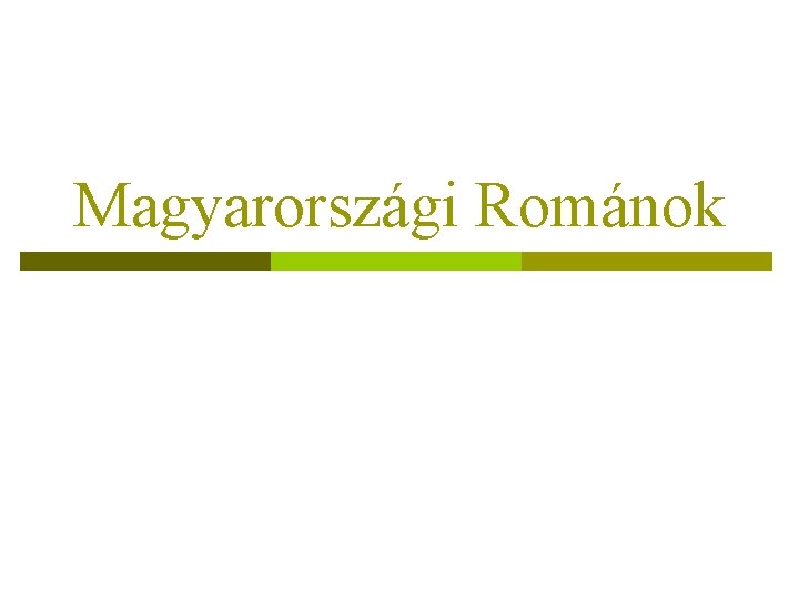 Magyarországi Románok 