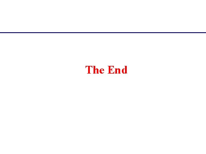 The End 