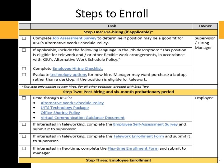 Steps to Enroll 