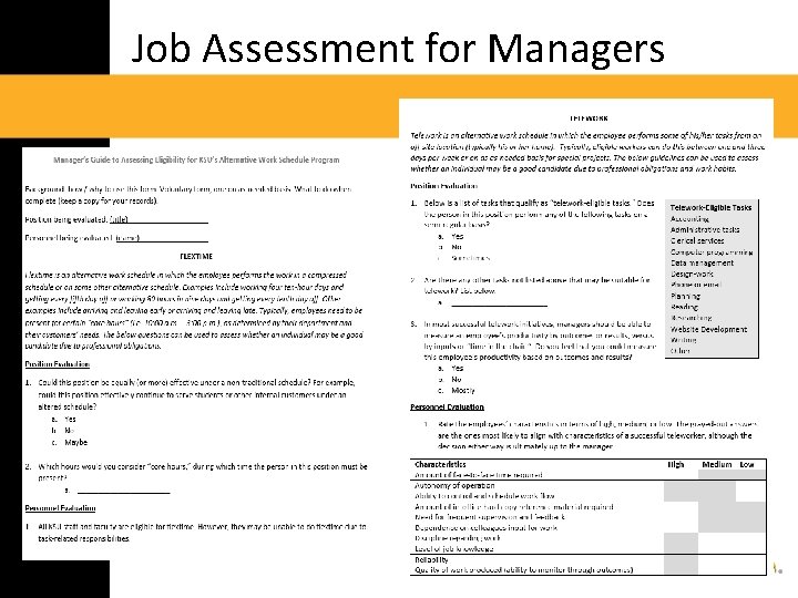 Job Assessment for Managers 