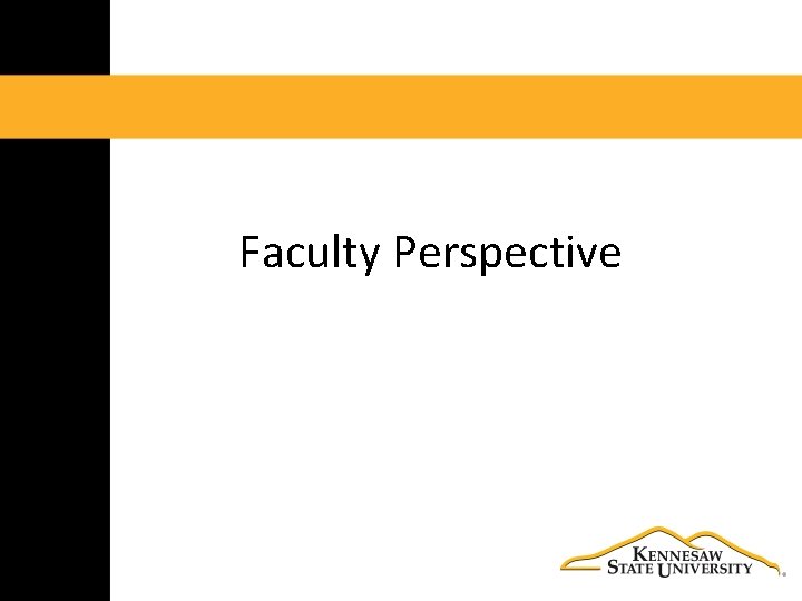 Faculty Perspective 