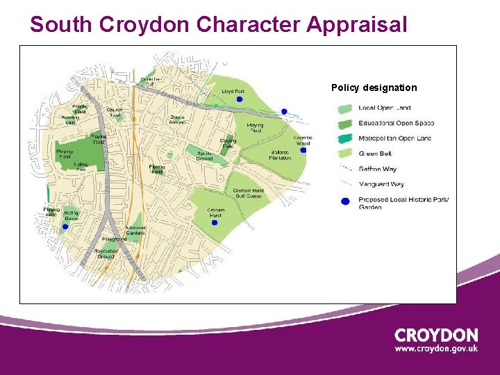 South Croydon Character Appraisal Policy designation 