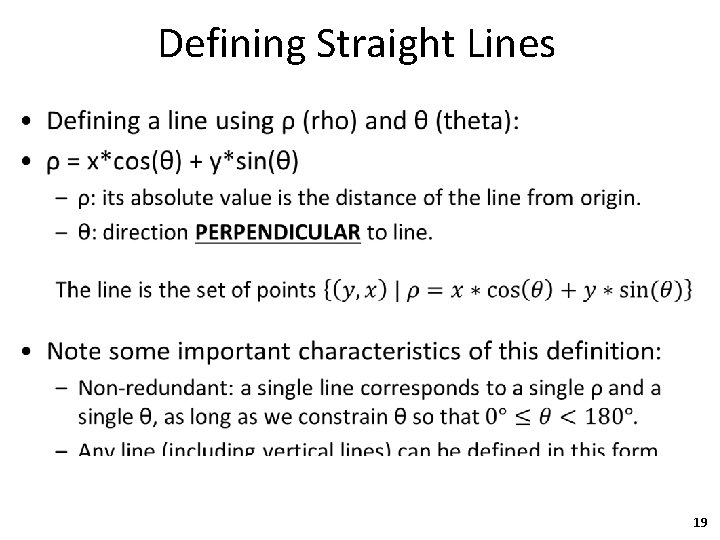 Defining Straight Lines • 19 