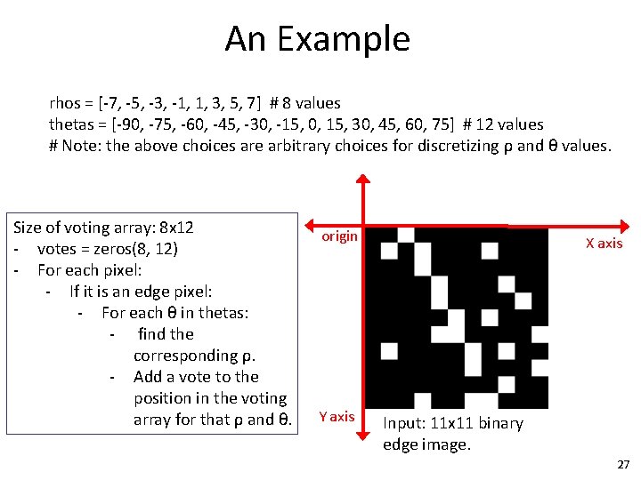 An Example rhos = [-7, -5, -3, -1, 1, 3, 5, 7] # 8