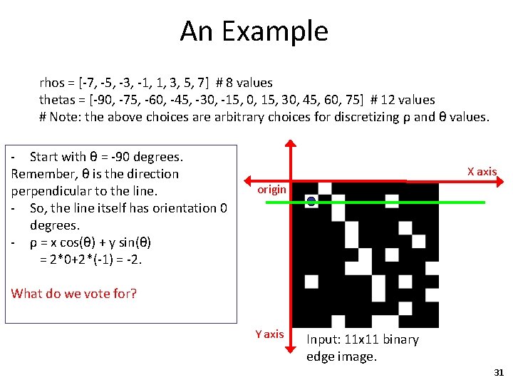 An Example rhos = [-7, -5, -3, -1, 1, 3, 5, 7] # 8