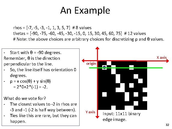 An Example rhos = [-7, -5, -3, -1, 1, 3, 5, 7] # 8