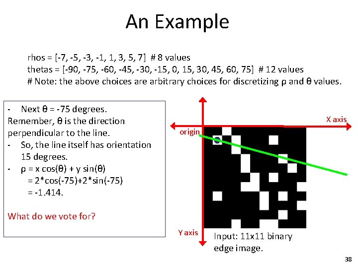 An Example rhos = [-7, -5, -3, -1, 1, 3, 5, 7] # 8