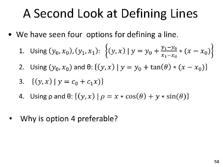 A Second Look at Defining Lines • 58 