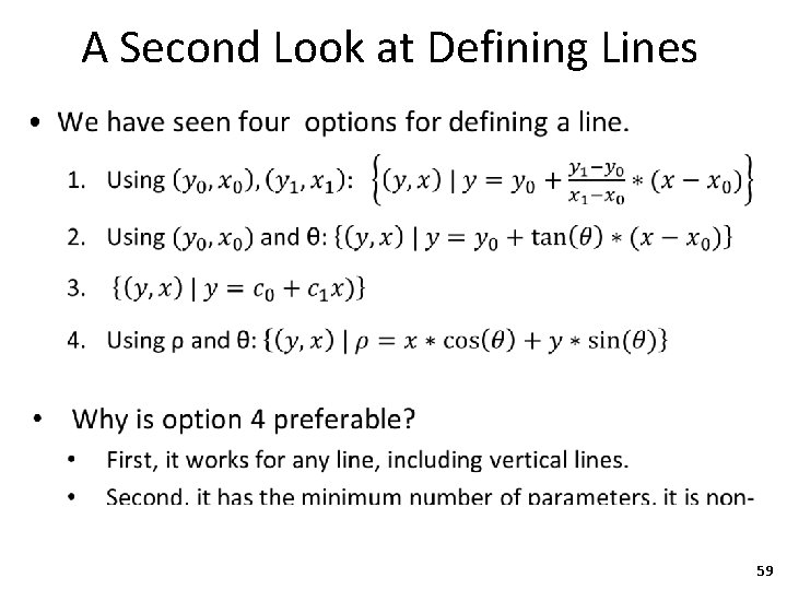 A Second Look at Defining Lines • 59 