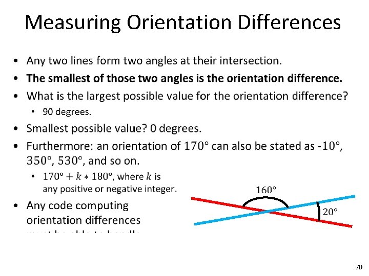 Measuring Orientation Differences • 70 