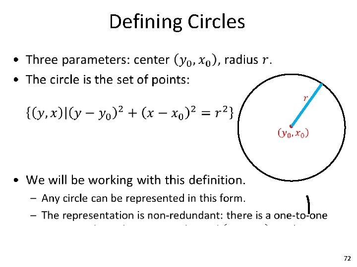 Defining Circles • 72 