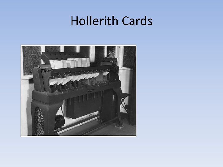 Hollerith Cards 