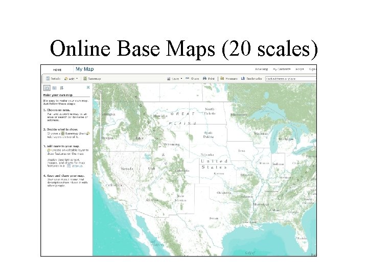 Online Base Maps (20 scales) 